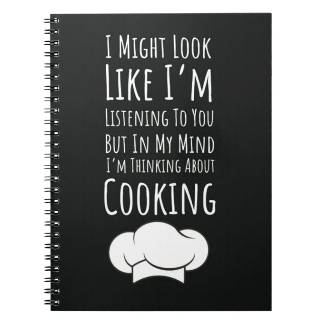 Cuaderno Funny Cooking Gifts Humor Humorous Typography (Frente)