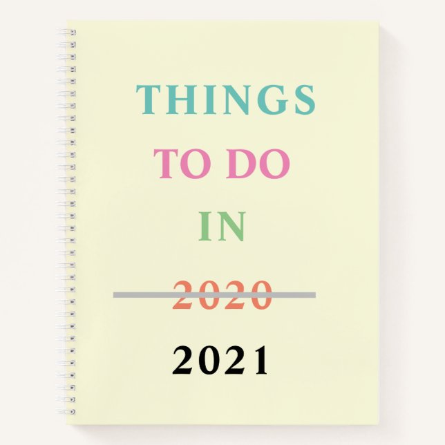 Cuaderno FUNNY CORONA VIRUS 2020 GIFT Things to do in 2021 (Anverso)