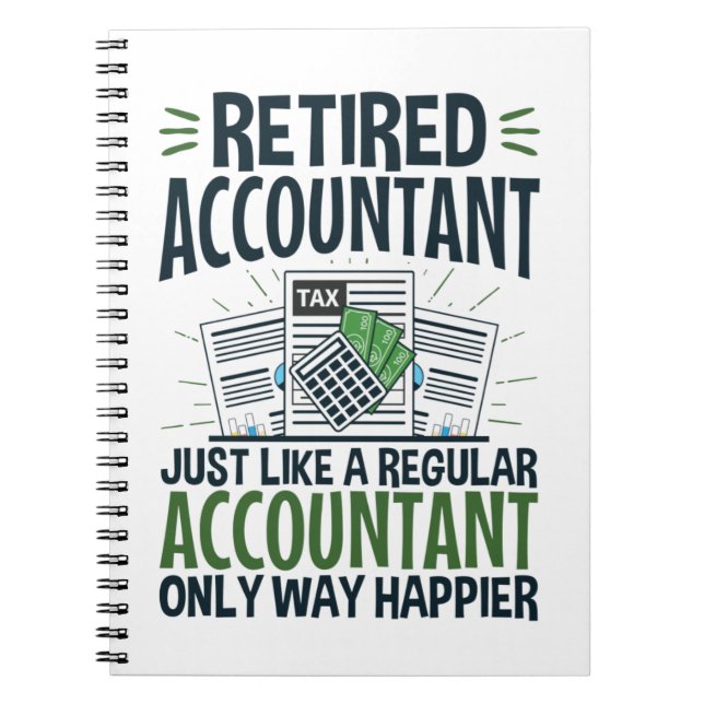 Cuaderno Funny CPA Retirement Happier (Frente)