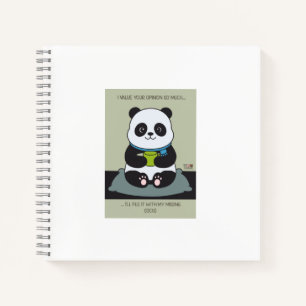 Cuaderno Funny Custom Sarcastic Panda Opinion Coworker Gift