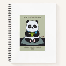 Cuaderno Funny Custom Sarcastic Panda Opinion Coworker Gift