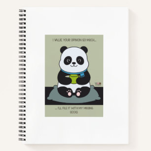Cuaderno Funny Custom Sarcastic Panda Opinion Coworker Gift
