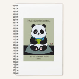 Cuaderno Funny Custom Sarcastic Panda Opinion Coworker Gift