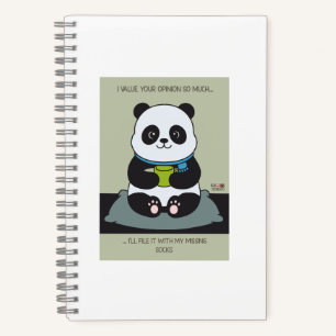 Cuaderno Funny Custom Sarcastic Panda Opinion Coworker Gift