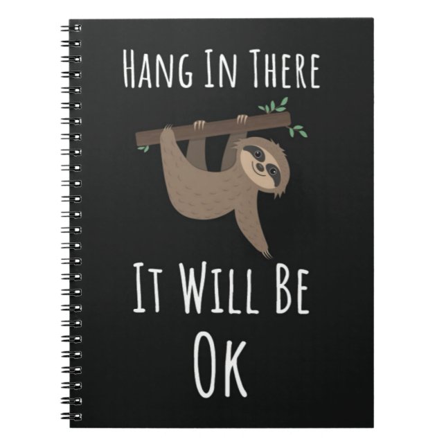 Cuaderno Funny Cute Sloth Gifts Animals Relax Slow Life (Frente)