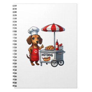 Cuaderno Funny Dachshund Perro Weiner Sausage Hotdog Sandwi