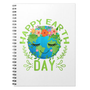 Cuaderno Funny Earth Day Cita a la Tierra Guay Happy Earth 
