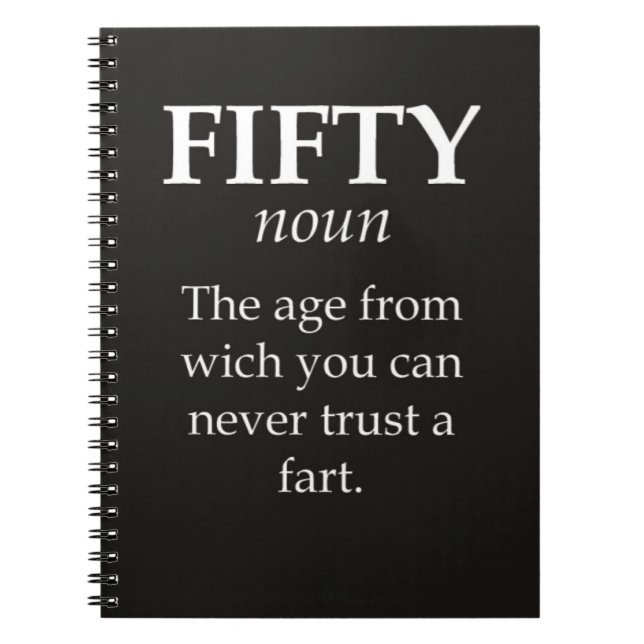 Cuaderno Funny Fifty Birthday Gifts Humor 50 Years Old 50th (Frente)