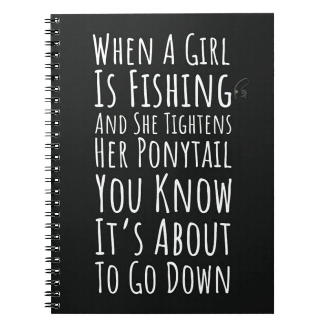 Cuaderno Funny Fishing Gifts For Teen Girls Women Her Humor (Frente)