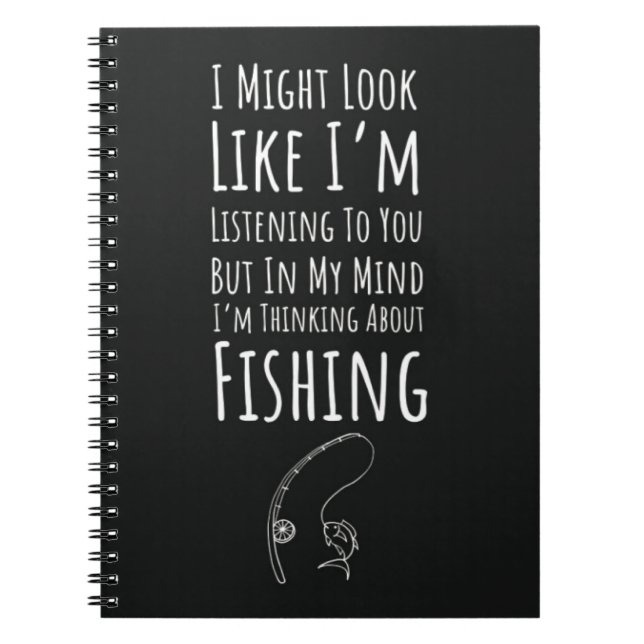 Cuaderno Funny Fishing Gifts Humorous Fisherman Hobby Sport (Frente)