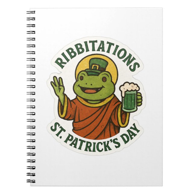 Cuaderno Funny Frog St.Patrick's Day (Frente)