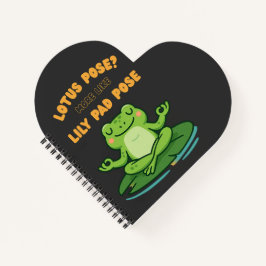 Cuaderno Funny Frog Yoga Personalizado Lotus Lily Pad Pose