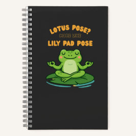 Cuaderno Funny Frog Yoga Personalizado Lotus Lily Pad Pose