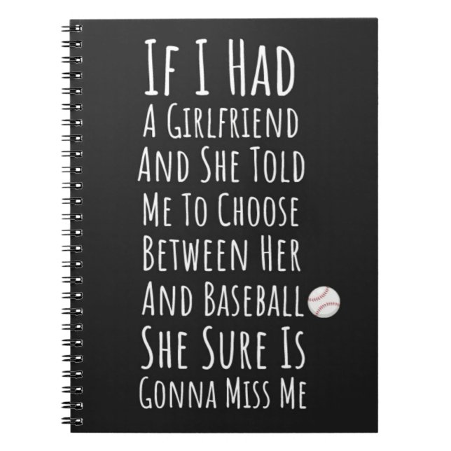 Cuaderno Funny Gift Ideas For Baseball Players Him Team Men (Frente)