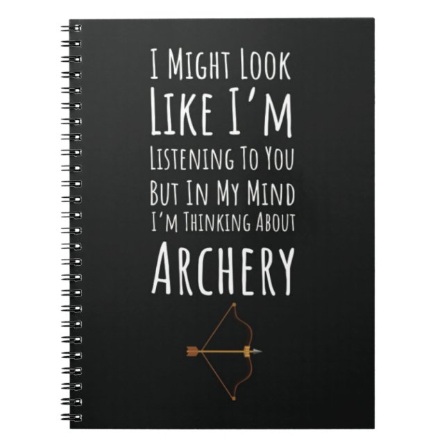 Cuaderno Funny Gifts For Archery Hunter Bow Arrow Sport (Frente)