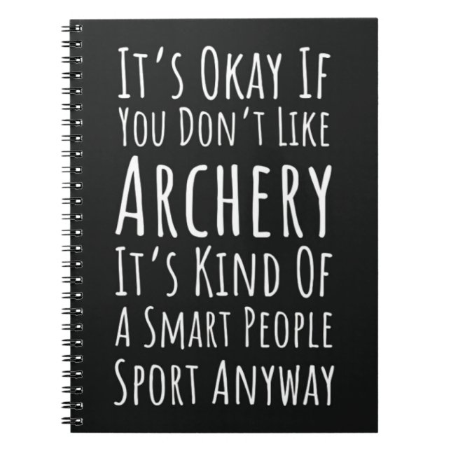 Cuaderno Funny Gifts For Archery Lovers Bow And Arrow Sport (Frente)