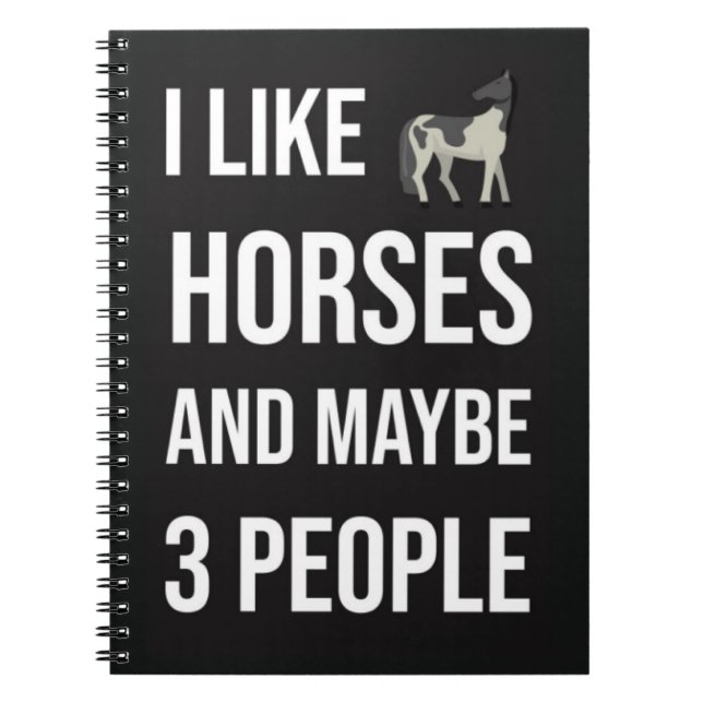 Cuaderno Funny Gifts For Horse Owners Equine Equestrian (Frente)