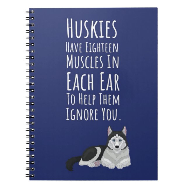 Cuaderno Funny Gifts For Husky Lovers Dogs Siberian Pet  (Frente)