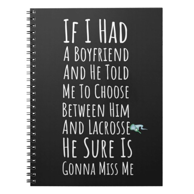 Cuaderno Funny Gifts For Lacrosse Players Sports Her Girl (Frente)