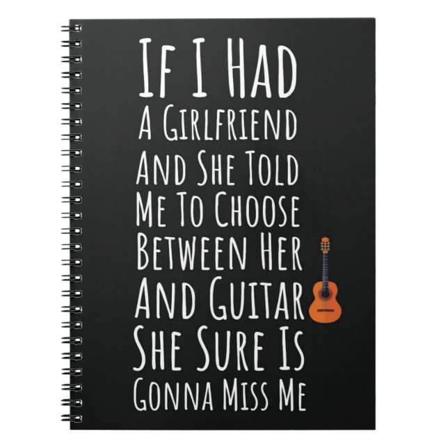 Cuaderno Funny Gifts For Male Guitar Players Men Teen Boys (Frente)