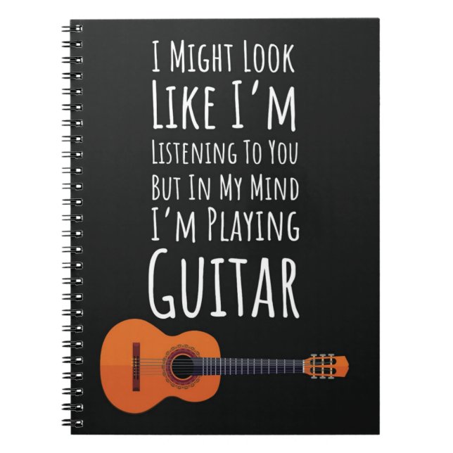 Cuaderno Funny Gifts For People Who Play Guitar Guitarist (Frente)