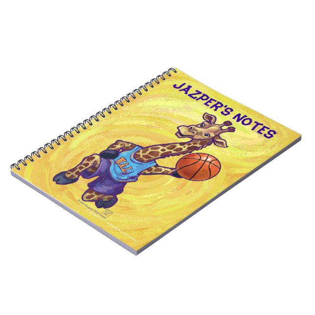 Cuaderno Funny Giraffe Baloncestista (Lado Izquierdo)