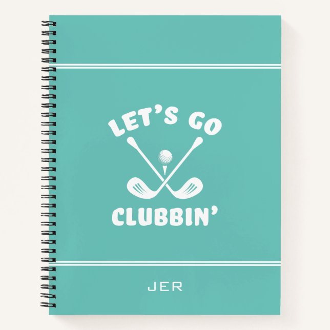 Cuaderno Funny Golfer Gift Game Day Golf Log (Anverso)