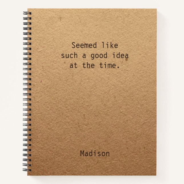 Cuaderno Funny Good Idea Notas Personalizadas Office Meetin (Anverso)