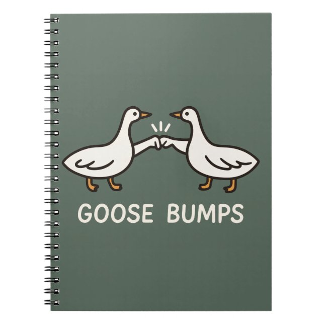 Cuaderno Funny Goose Bump Personalizado | Fist Bump Geese A (Frente)