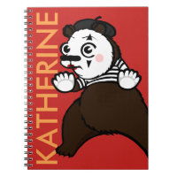 FUNNY GRIZZLY BEAR MIME SPIRAL NOTEBOOK
