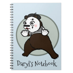 CUADERNO FUNNY GRIZZLY BEAR MIME SPIRAL NOTEBOOK