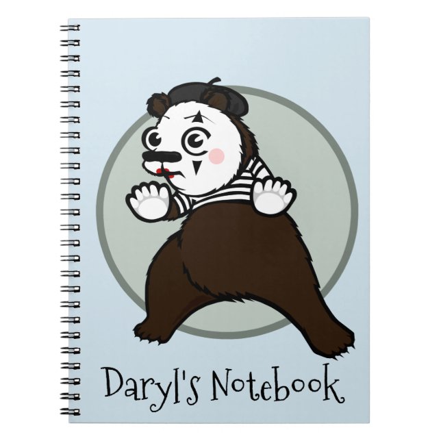 CUADERNO FUNNY GRIZZLY BEAR MIME SPIRAL NOTEBOOK (Frente)