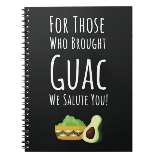 Cuaderno Funny Guac Gift Vegetarian Vegan Avocado Guacamole (Frente)