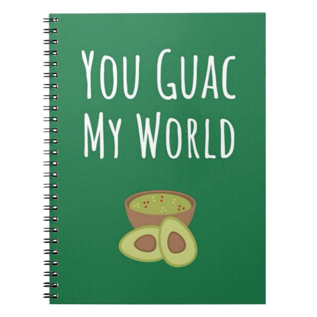 Cuaderno Funny Guacamole Gifts Green Avocado Cute Fruit Pun (Frente)