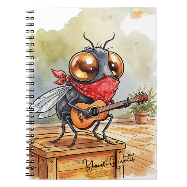 Cuaderno Funny Guitar Fly Art (Frente)