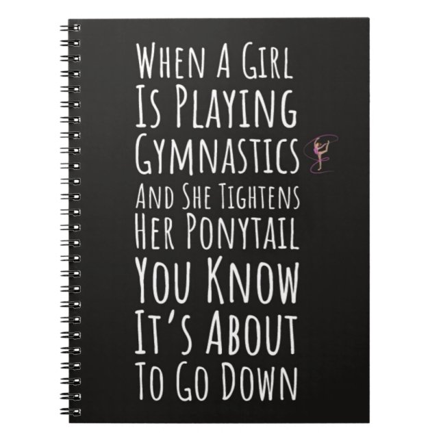 Cuaderno Funny Gymnastics Gift Ideas Women Girls Teens  (Frente)