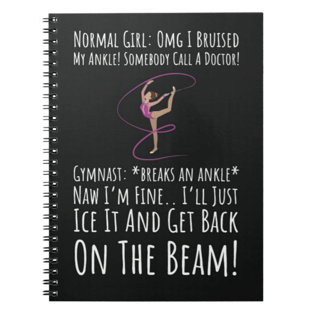 Cuaderno Funny Gymnastics Girls Gifts For Her Sport Athlete (Frente)