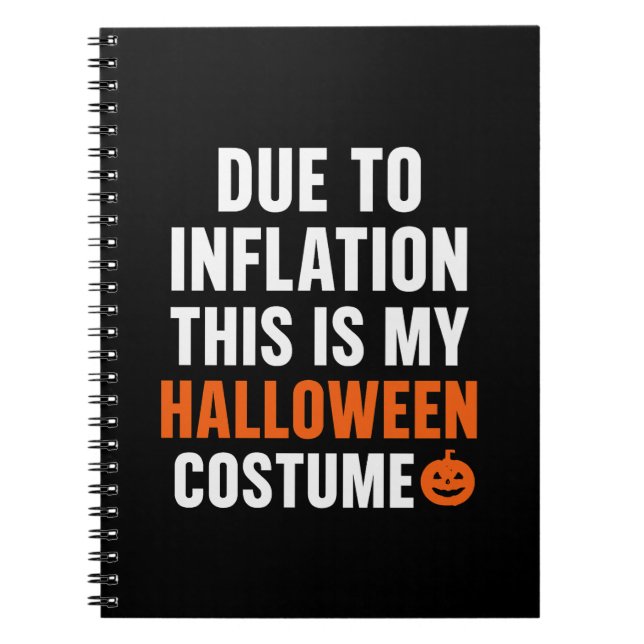 Cuaderno Funny Halloween Notebook – Due to Inflation (Frente)