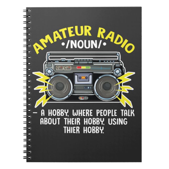 Cuaderno Funny Ham Radio Operator Amateur Radio Definition (Frente)