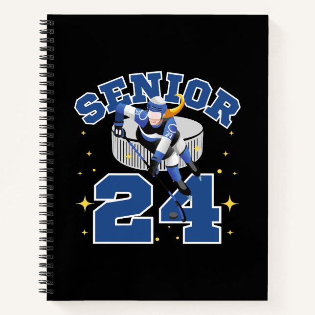Cuaderno Funny Hockey sobre Hielo Senior 2024 (Anverso)