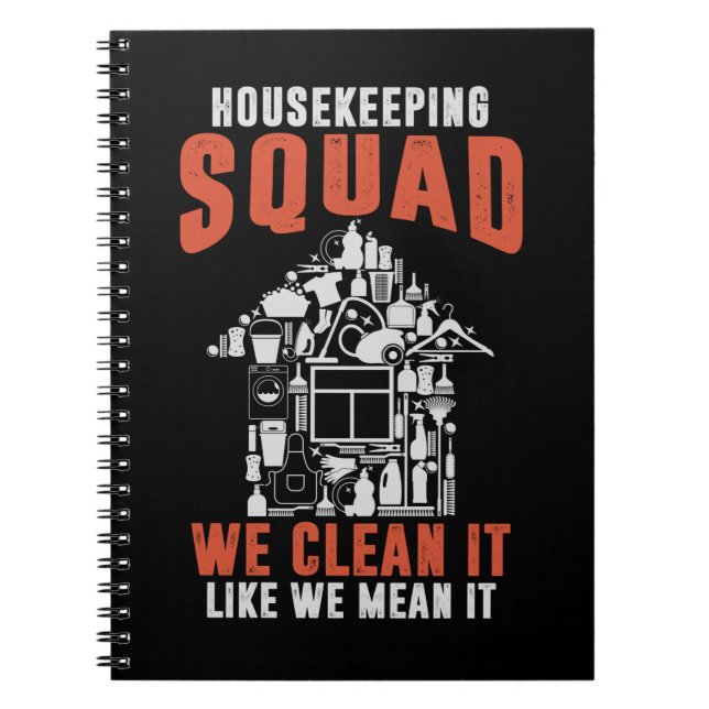 Cuaderno Funny Housekeeper Limpieza de Escuadrones de la Ca (Frente)