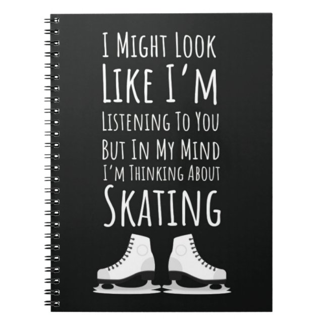 Cuaderno Funny Ice Skating Themed Gifts Winter Sport Skater (Frente)