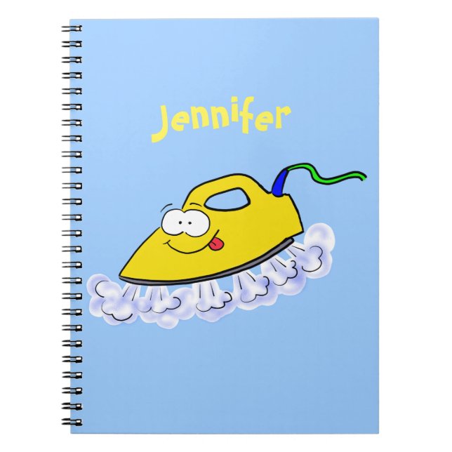 Cuaderno Funny ilustracion de lavandería de hierro personal (Frente)