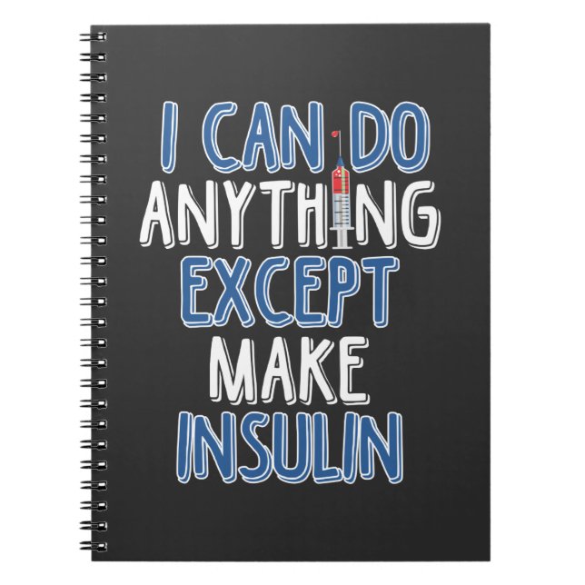 Cuaderno Funny Insulin Diabetic Joke Diabetes Awareness (Frente)