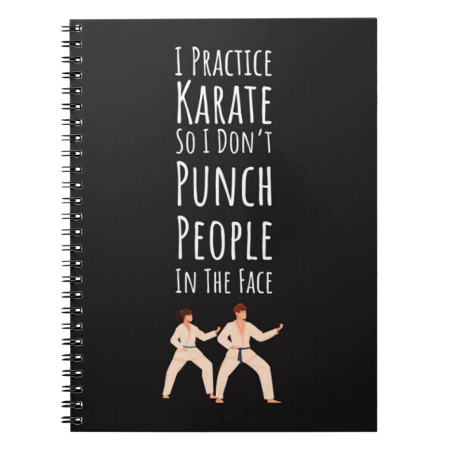 Cuaderno Funny Karate Gifts Martial Arts Fighter Humor  (Frente)