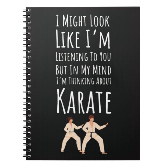 Cuaderno Funny Karate Player Gifts Sport Fighter Matial Art (Frente)