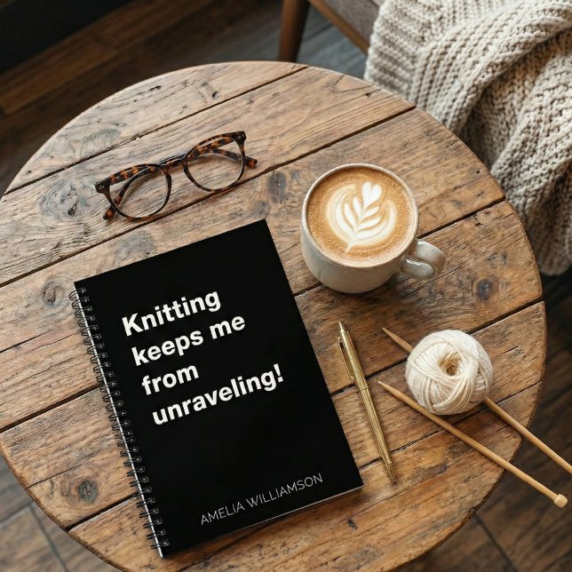 Cuaderno Funny Knitting Quote Yarn Humor Knitter Custom (Subido por el creador)