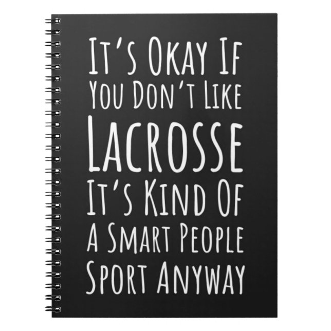 Cuaderno Funny Lacrosse Team Gifts Humor Quote Player (Frente)