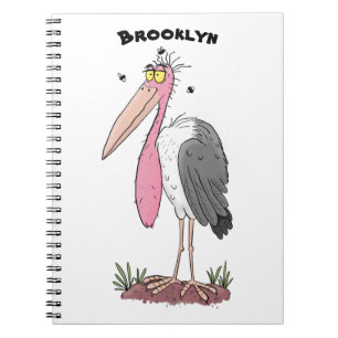 Cuaderno Funny marabou stork personalizado