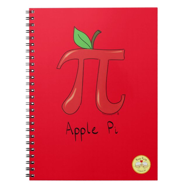 Cuaderno Funny matemática del Apple Pi Day (Frente)